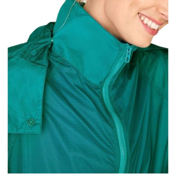 Fabletics Natalia Woven Jacket Dark Jade/Fiesta XS - Picture 4 of 12